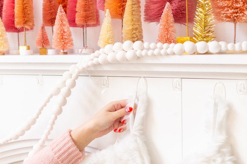 Hanging christmas stockings with Command™ hook
